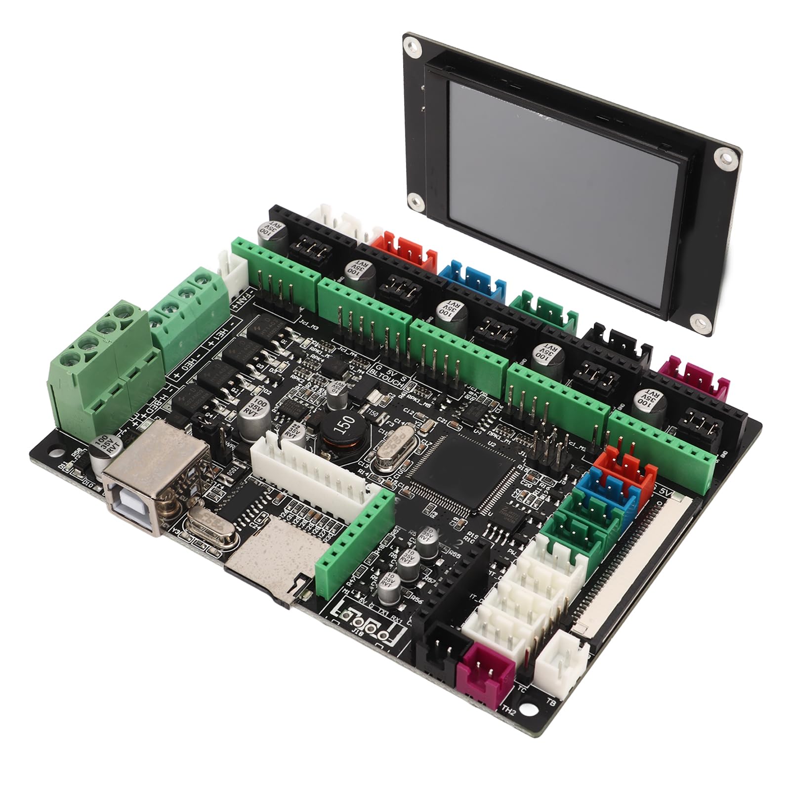 Kit de Placa de Control de Impresora 3D, Controlador de Placa Base PCB con Entrada de 12 V a 24 V, Reanudación de Punto de Interrupción, Soporte TFT35, para Usuarios de Actualización de