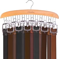Vista 11 de Organizador de colgadores para cinturón para clóset: Ohuhu con 12 ganchos, máximo 36 cinturones, colgador de corbatas, soporte de cinturón