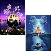 Vista 1 de Ecdivjs Paquete de 2 kits de pintura de diamantes de dibujos animados para adultos, kits de arte de diamantes de dibujos animados para adultos, kits