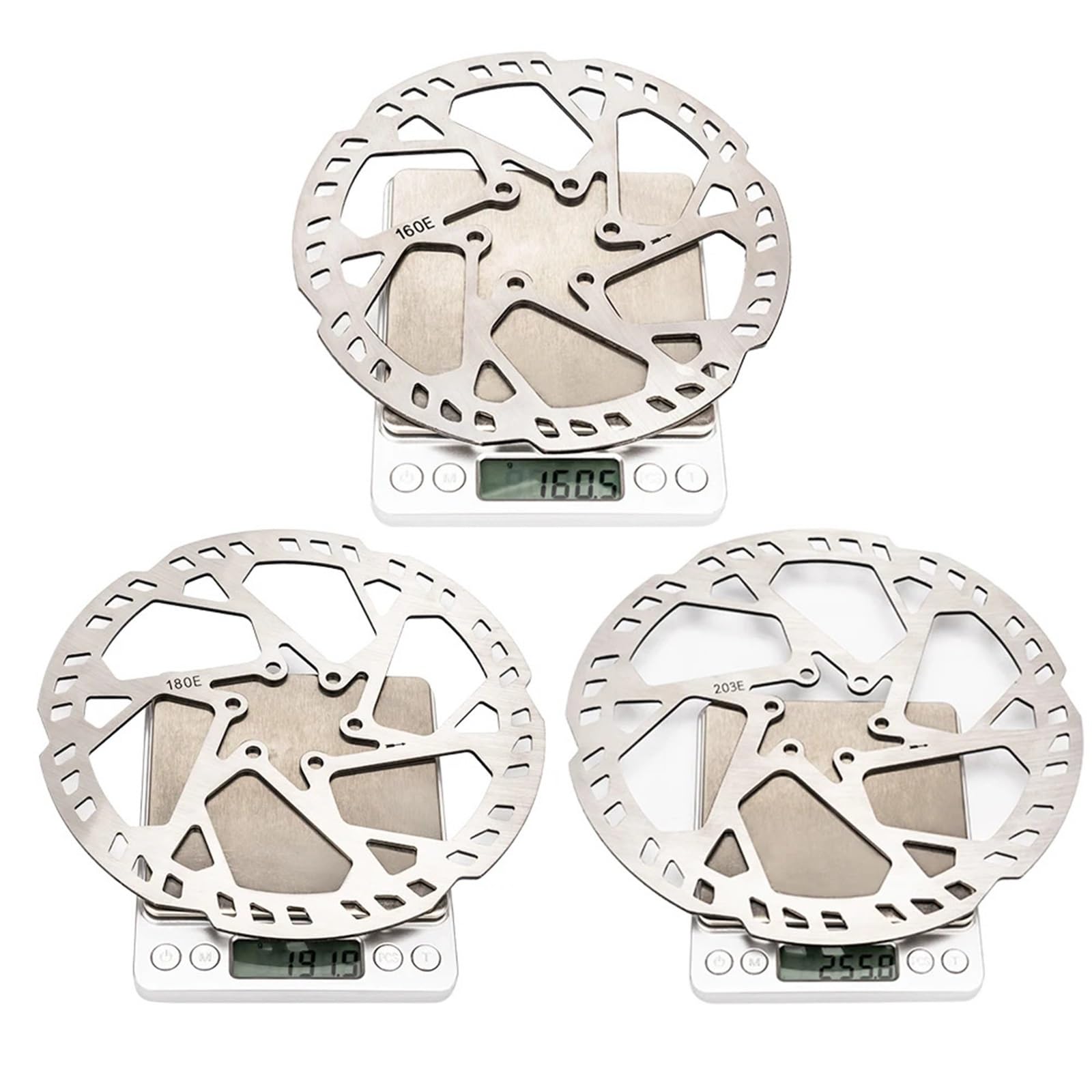 Disques de Frein Avant Disque de frein à disque de 2,3 mm d'épaisseur pour VTT, vélo électrique, moto, 140/160/180 mm, 203 mm, 220 mm, 6 boulons(1pcs 180mm)