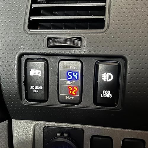 Miniatura 5 de Pantalla de temperatura interna y externa del automóvil, temperatura Fahrenheit, uso de sensores de temperatura duales para Honda