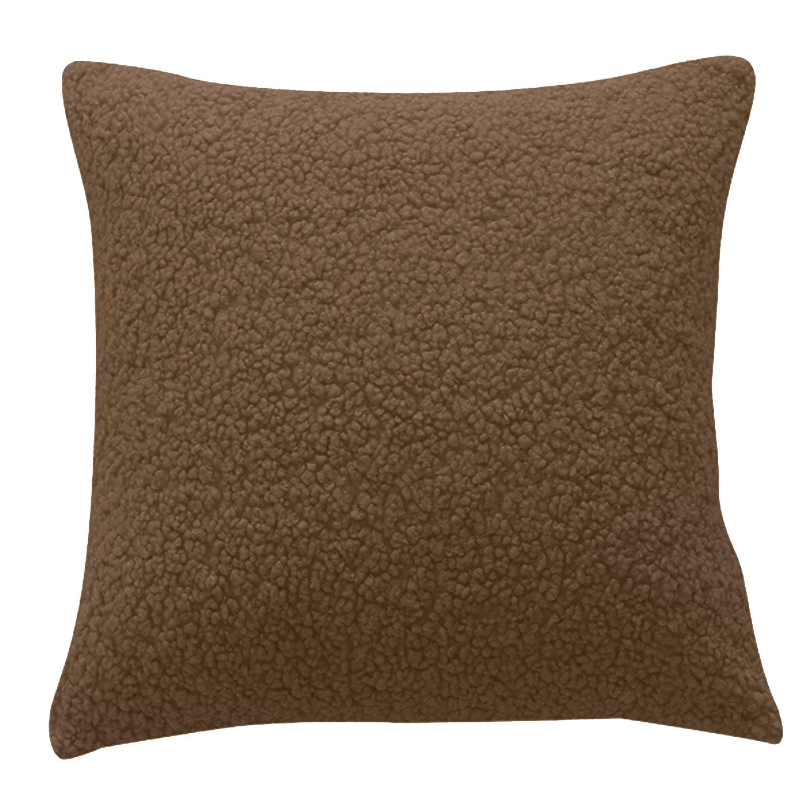 YAYOYO Throw Pillow Covers Pillow Cover Invisible Zipper Anti-scratch Solid Color Comfortable Plush Square Pillowslip for Daily Use Pillow Cover