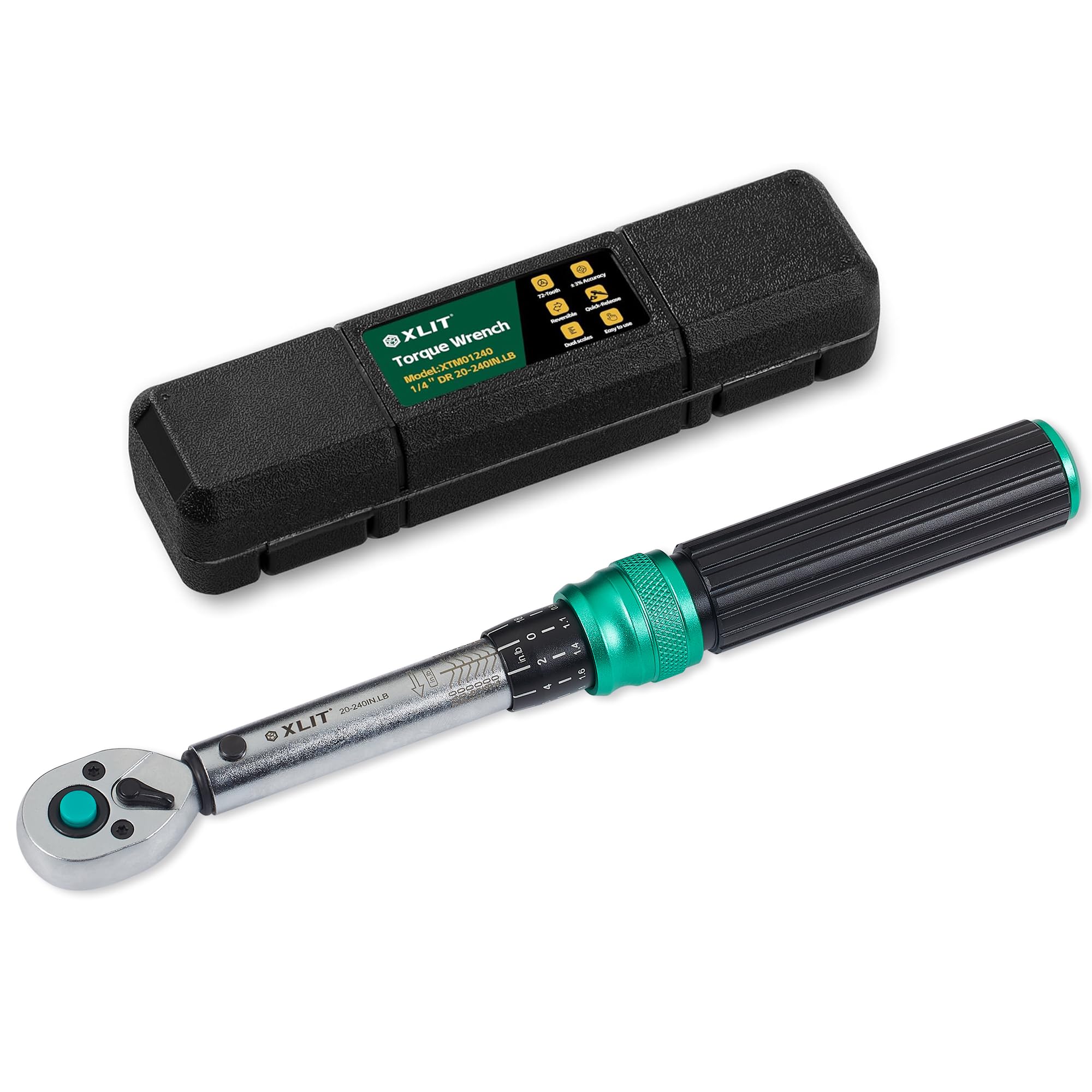 1/4" Drive Bike Torque Wrench, 20-240 in-lb/2.3-27 Nm
