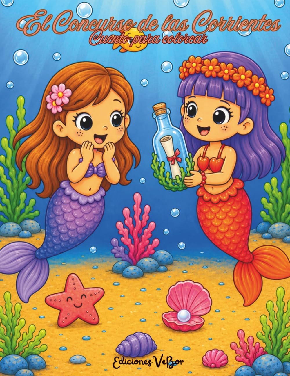 El Concurso de las Corrientes: Cuento para colorear (Mi Libro de Sirenas y Amigos del Mar)