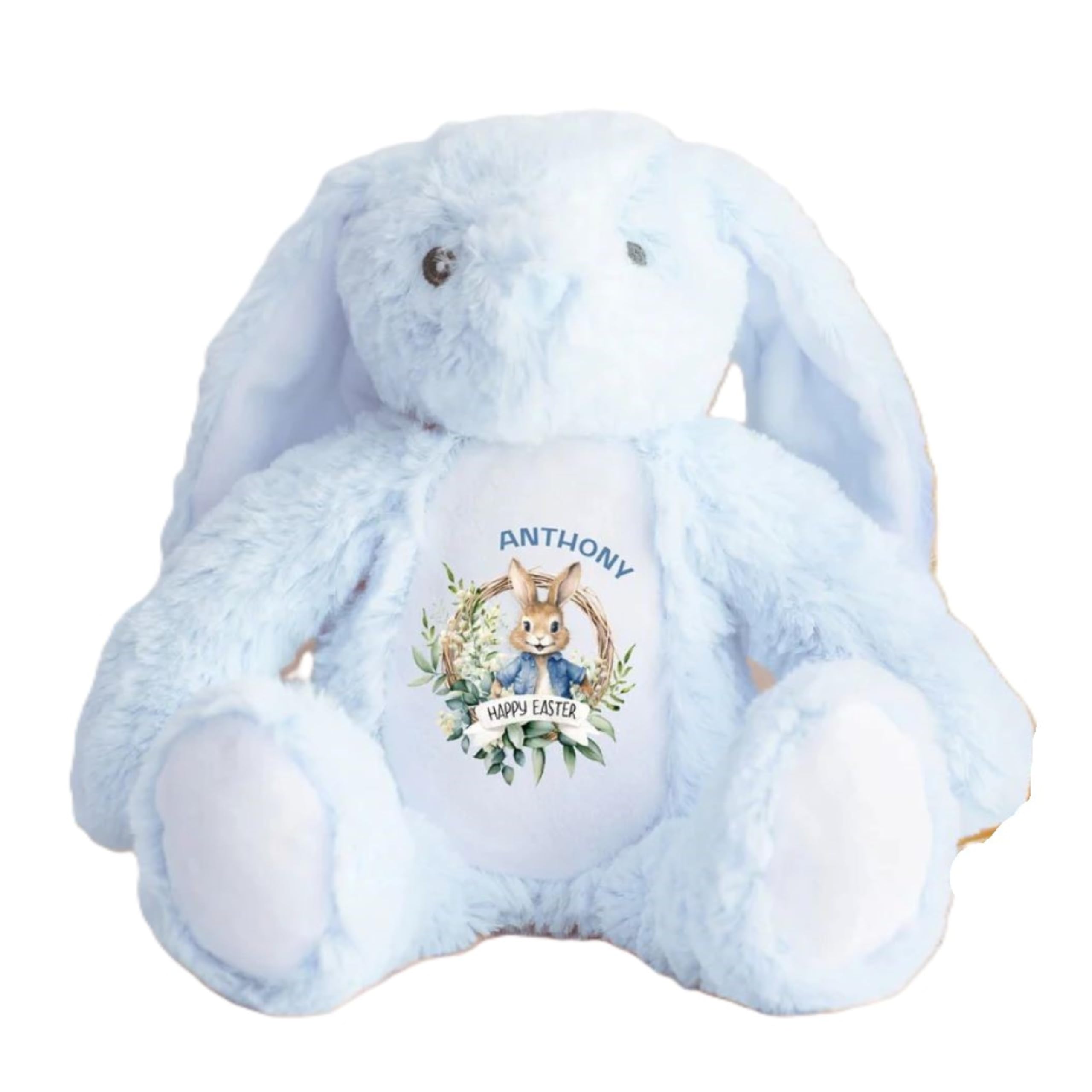 Crafted Memories - Personalised Blue Happy Easter Teddy | Custom Name Plush Toy | Cherished Keepsake for Boys & Girls | Ideal for Christenings, Birthdays, Easter, Christmas | Baby Soft Toy, Purple