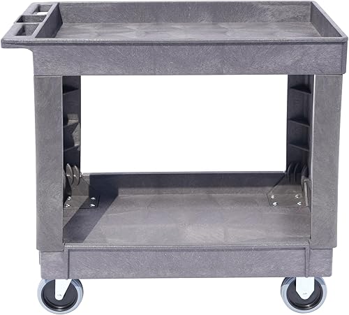 Miniatura 2 de Carrito utilitario, tapa de carga de 500 lb. Bandeja superior, 34.5X17.5X32.75 (Gris)