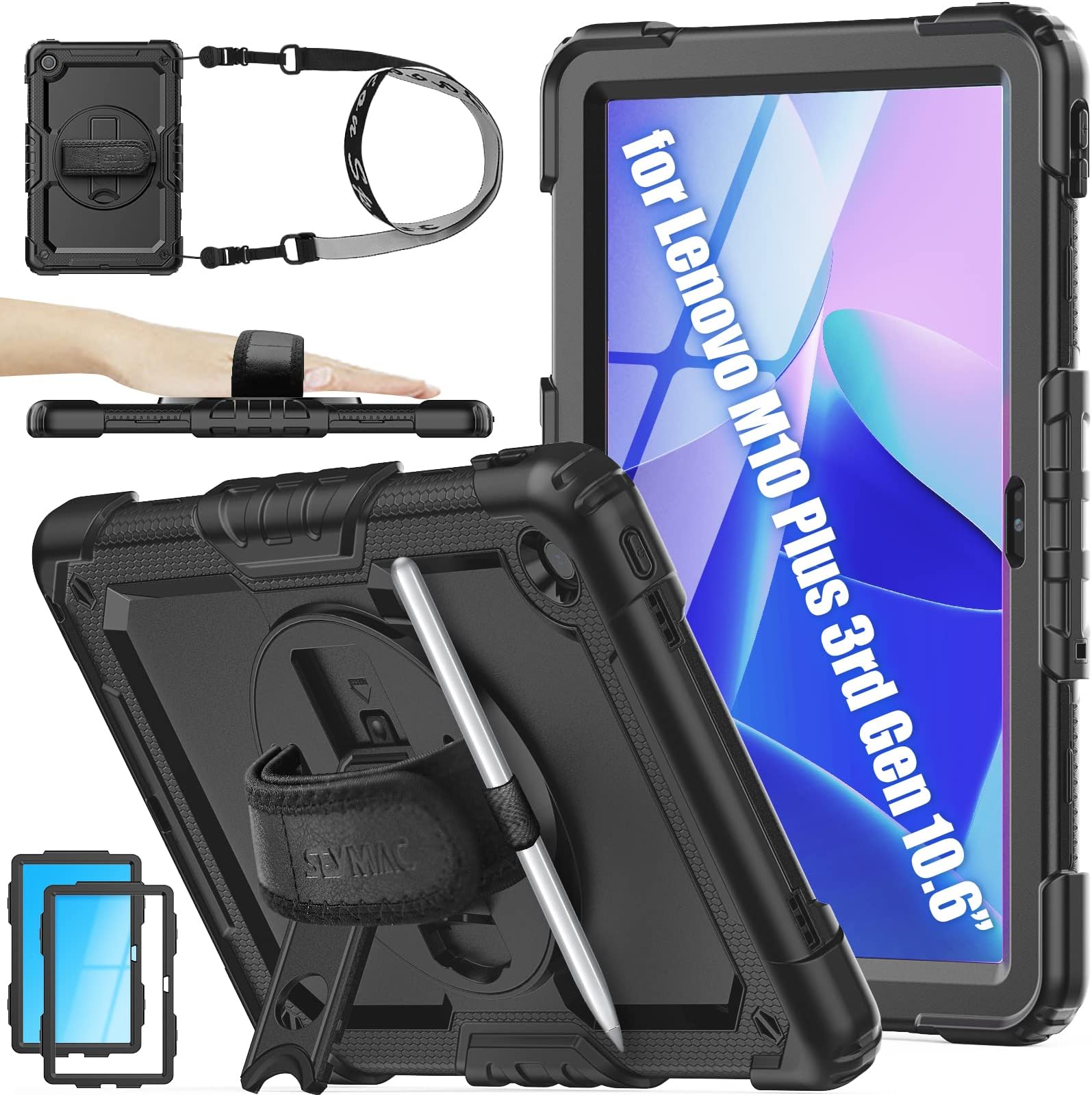 ebestStar - Cover per Lenovo Tab P12 Pro, Custodia Protezione Rotazione