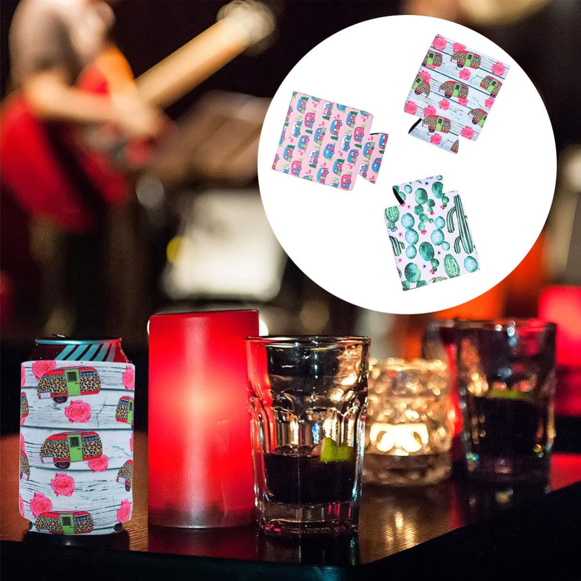 3pcs Ml Neoprene Can Sleeve Cooler for Vacuum Cups and Bottles