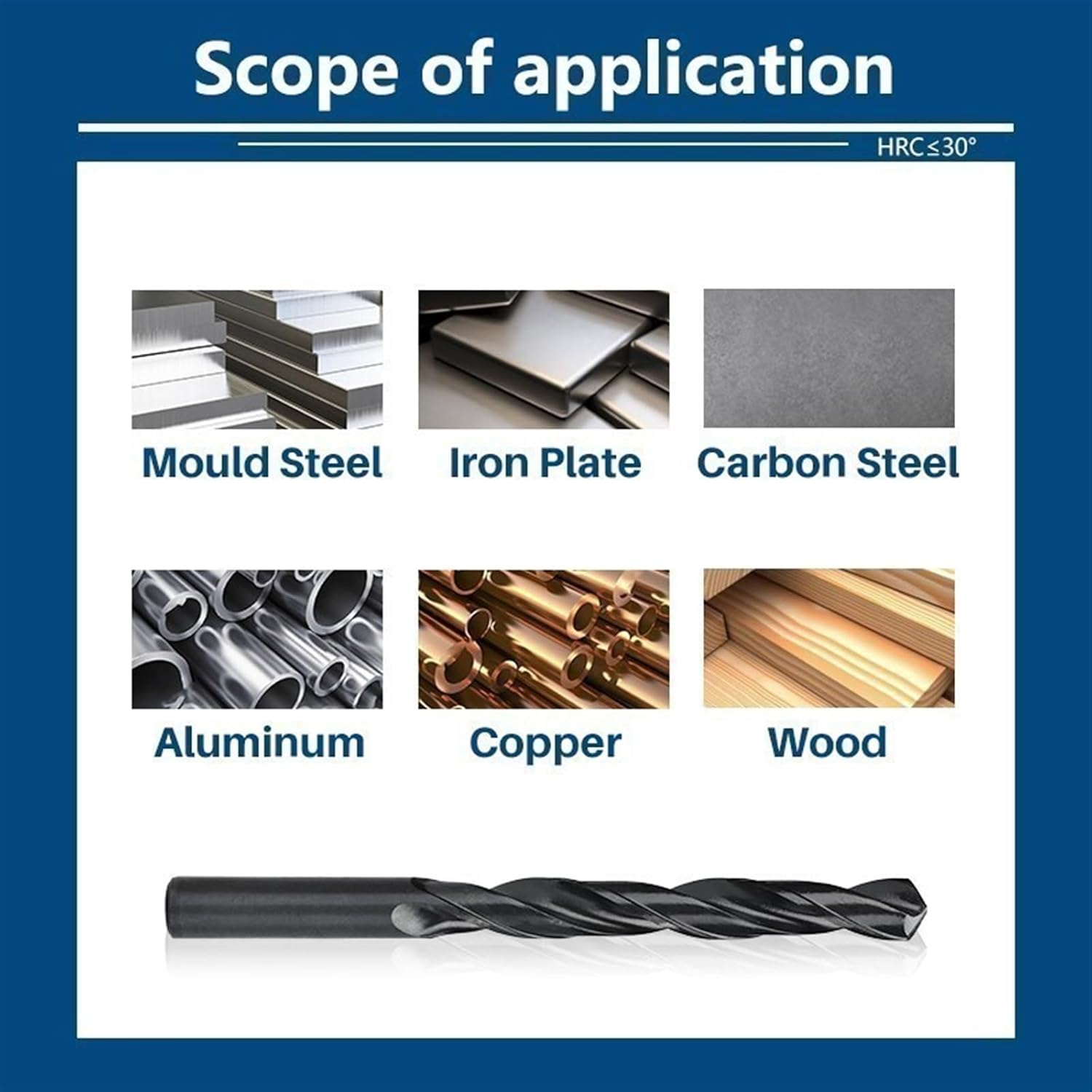 1pcs HSS Drill Bit 1.0-14mm Nitride Coating Twsit for Wood Metalwoerking Drilling Hole Cutter(10.2mm)