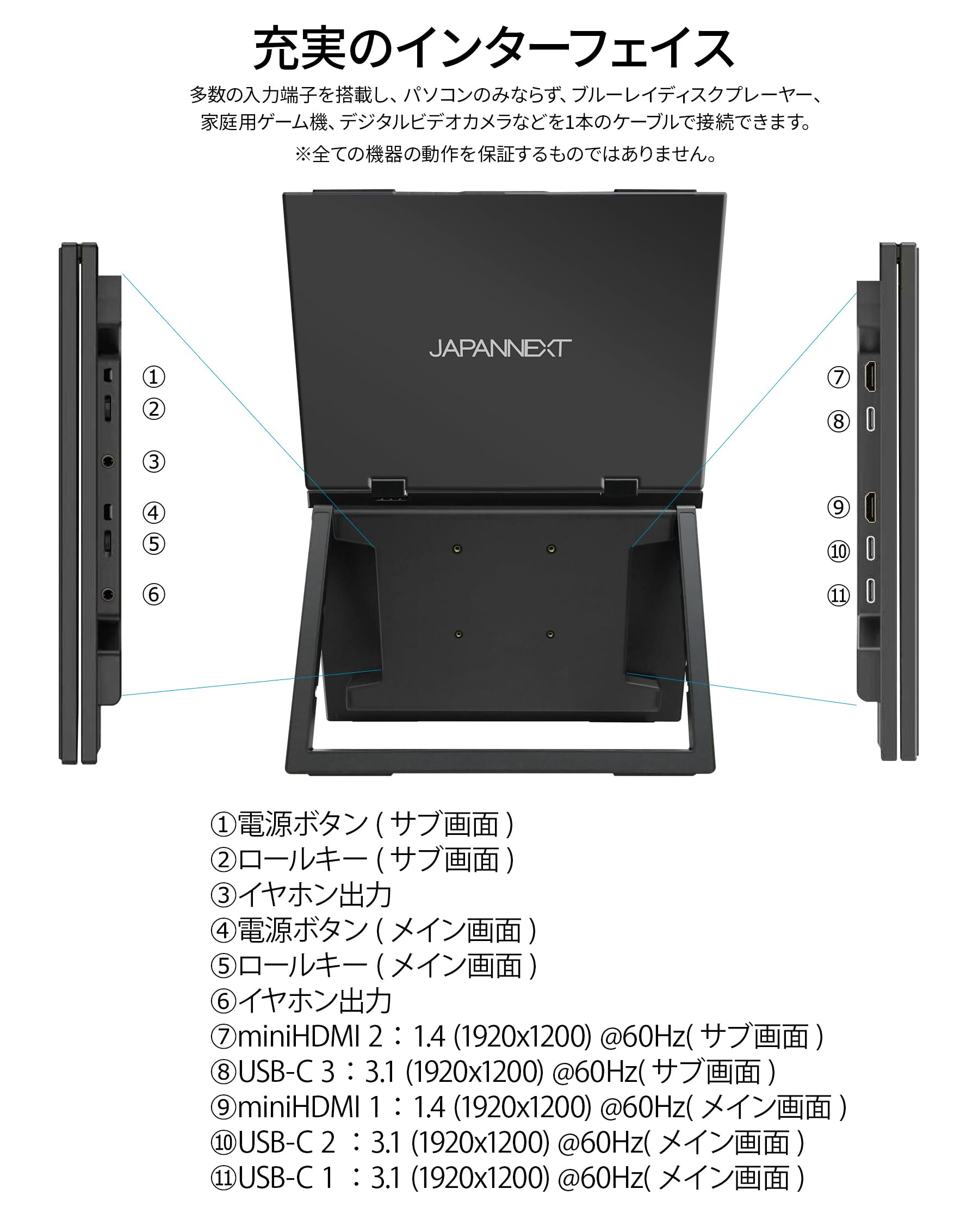 だぁさん専用　新品　保証書付き　JAPANNEXT モバイルディスプレイ だぁさん専用 新品 保証書付き JAPANNEXT モバイルディスプレイ