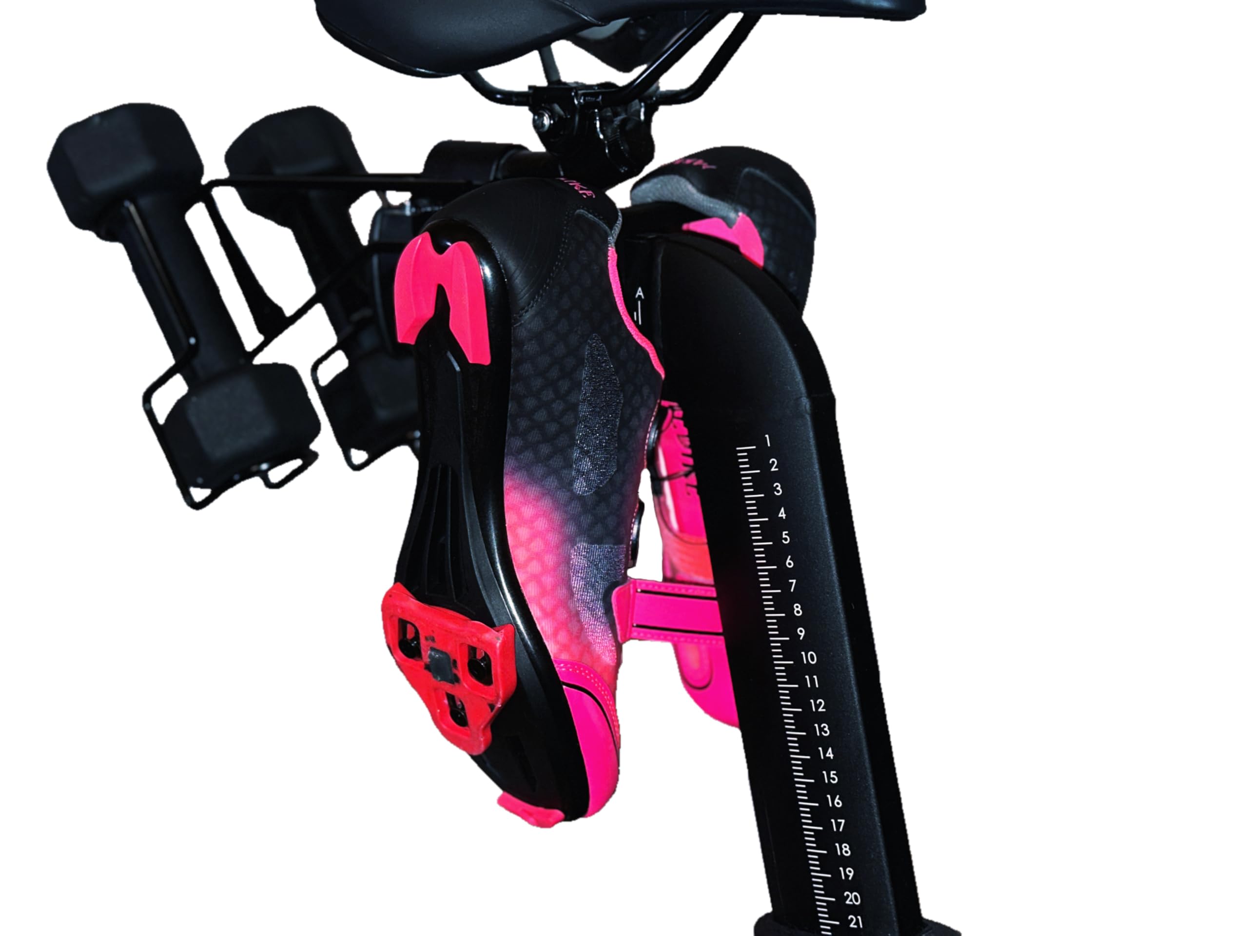 Shoe Hanger Compatible with Peleton Bikes, For Cycling Shoes, Modern Design, Perfect Fit, Cycling Accessories, Space-Saving, Black, Designed for Peloton Bike Plus, Made in Texas, 1 ct.