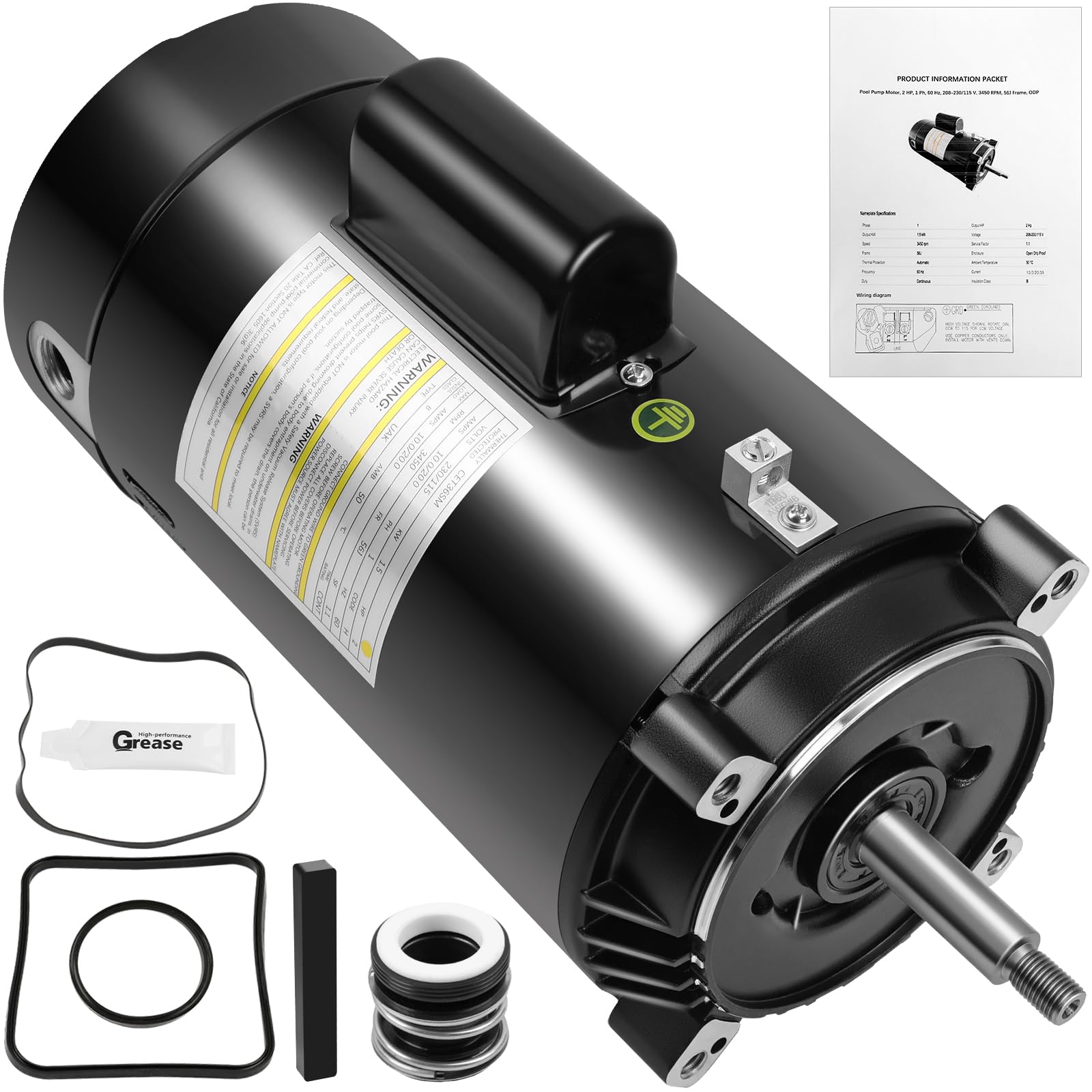 Photo 1 of UST1202 Pool Pump Motor 2HP 56J Frame Fit for A.O. Smith SP2615X20 Pump