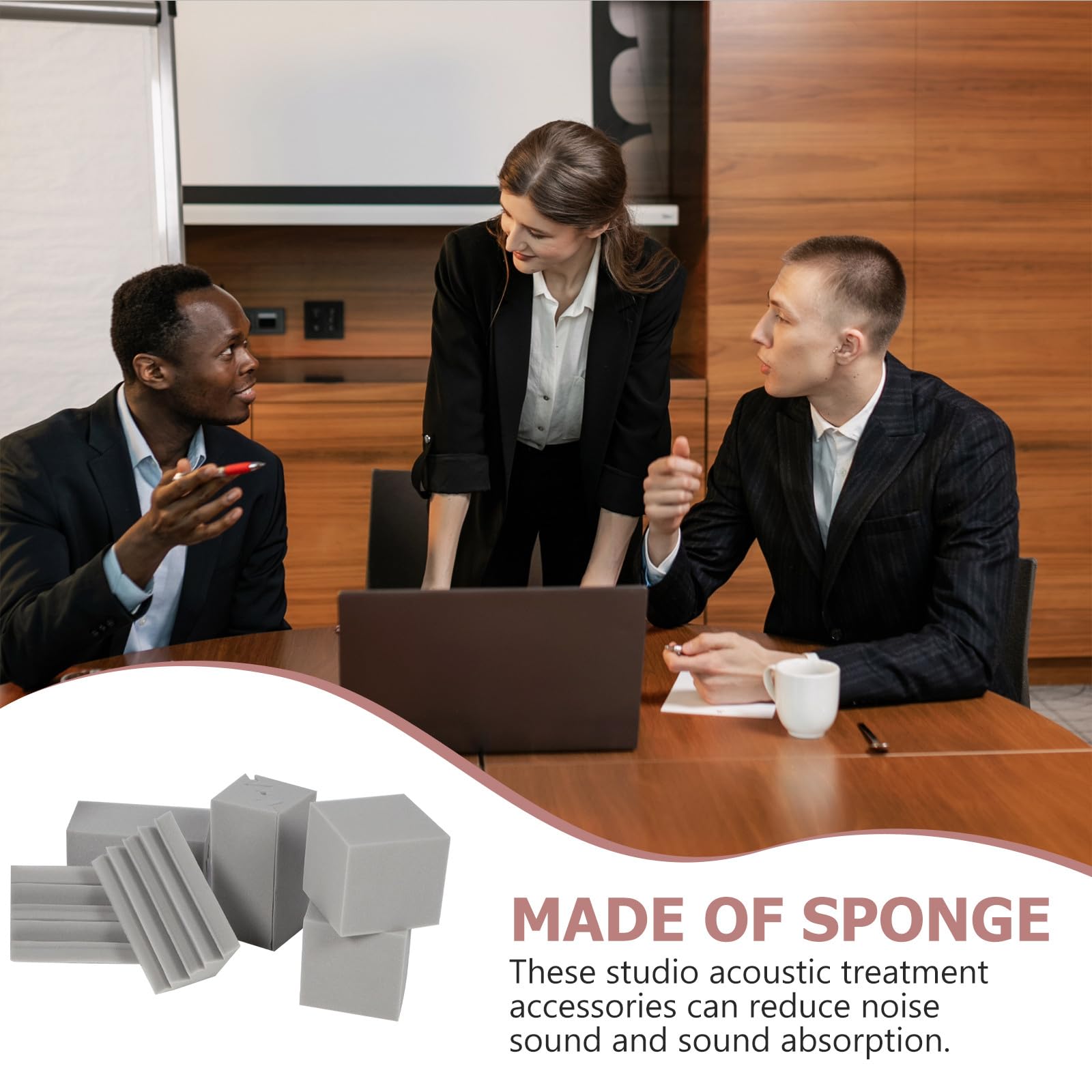 Ipetboom Trappole Acustiche Angolari per Bassi 16 Pezzi in Spugna Fonoassorbente Ignifuga per Home Theater e Sale Cinema Design a Piramide e Cubo