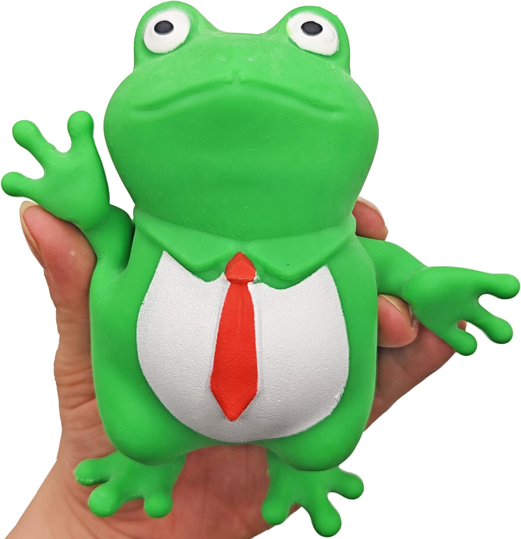 Cute Frog Toy, Stretch Frog Figure for Kids and Adult, Decompress and Squeeze Stress Toys, Stress Mr. Frog Relief Toy for Children, Sensory Toy for Anxiety, ADHD, and Autism, Gift for Easter, Birthday