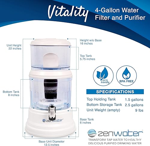 Miniatura 2 de Sistema de filtración y purificación para mesada de Zen Water Systems, Blanco crudo