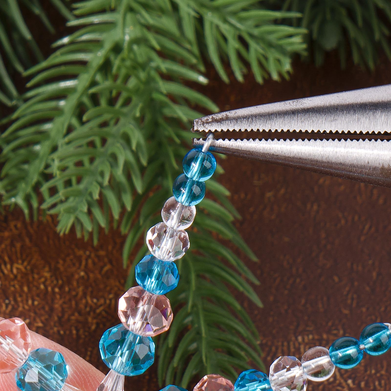 Fil De Flocon De Neige En Métal Perlé Bricolage, Décorations