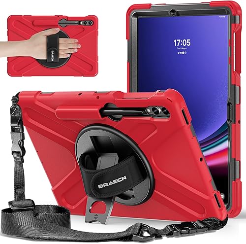BRAECNstock Funda protectora de silicona para Samsung Galaxy Tab S9 FE+ Plus S9+ Plus S8+ Plus S7 FE S7+ Plus 5G de 12.4 pulgadas, funda protectora