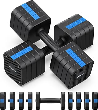 21% off: MERACH Adjustable Dumbbells Set, 5-25 LBS Quick Adjust Dual Lock Home Gym