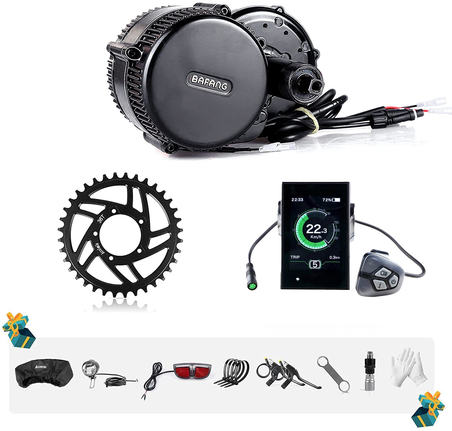 36T BAFANG BBSHD 8FUN Chain Wheel Ebike Mid Drive Motor Chainring