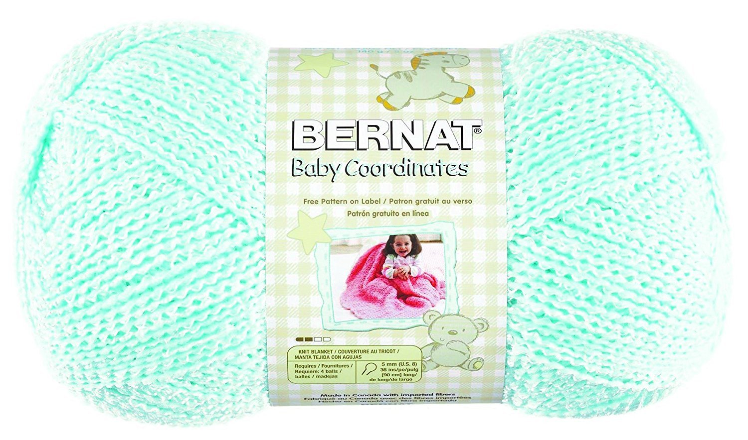 Turquoise Bernat Baby Coordinates Yarn, Solid, 4.9 Ounce, Turquoise