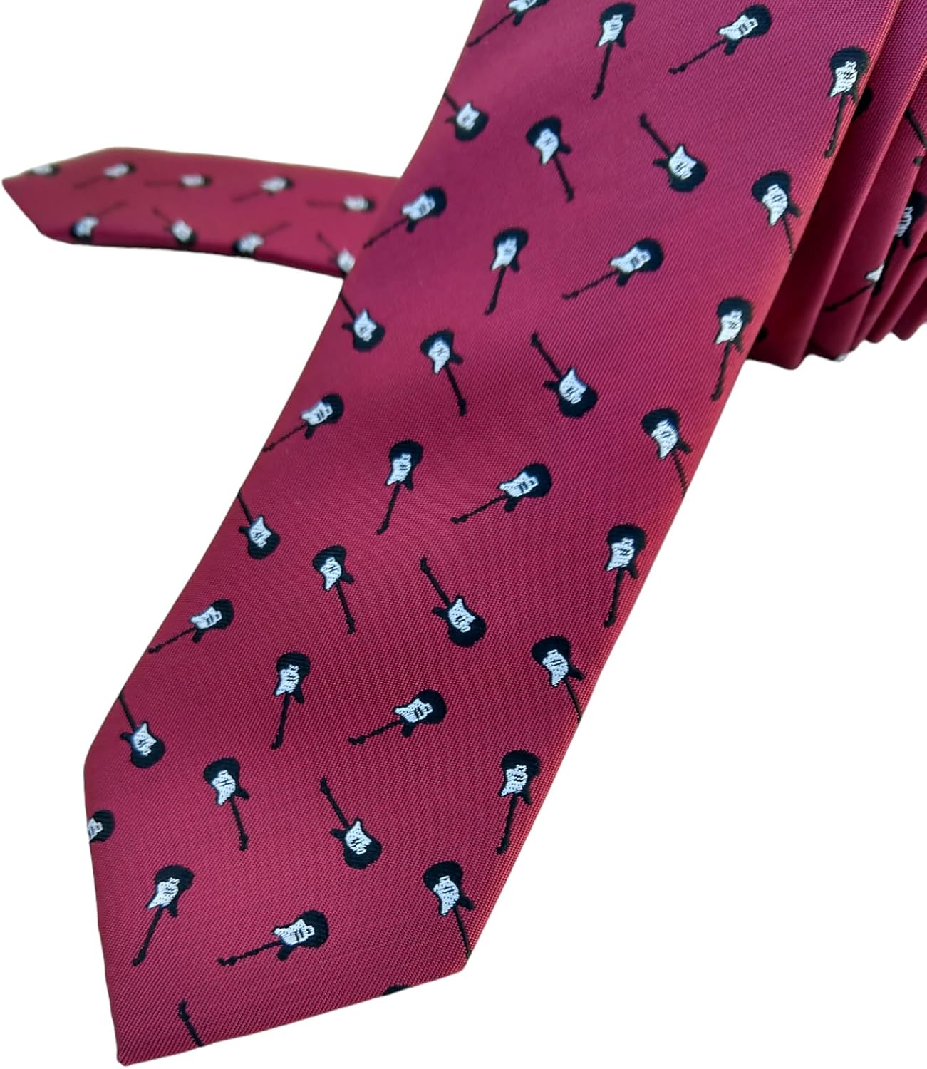 Guitar Tie - Men's Guitarist Gift - Bassist & Electric Guitar Necktie