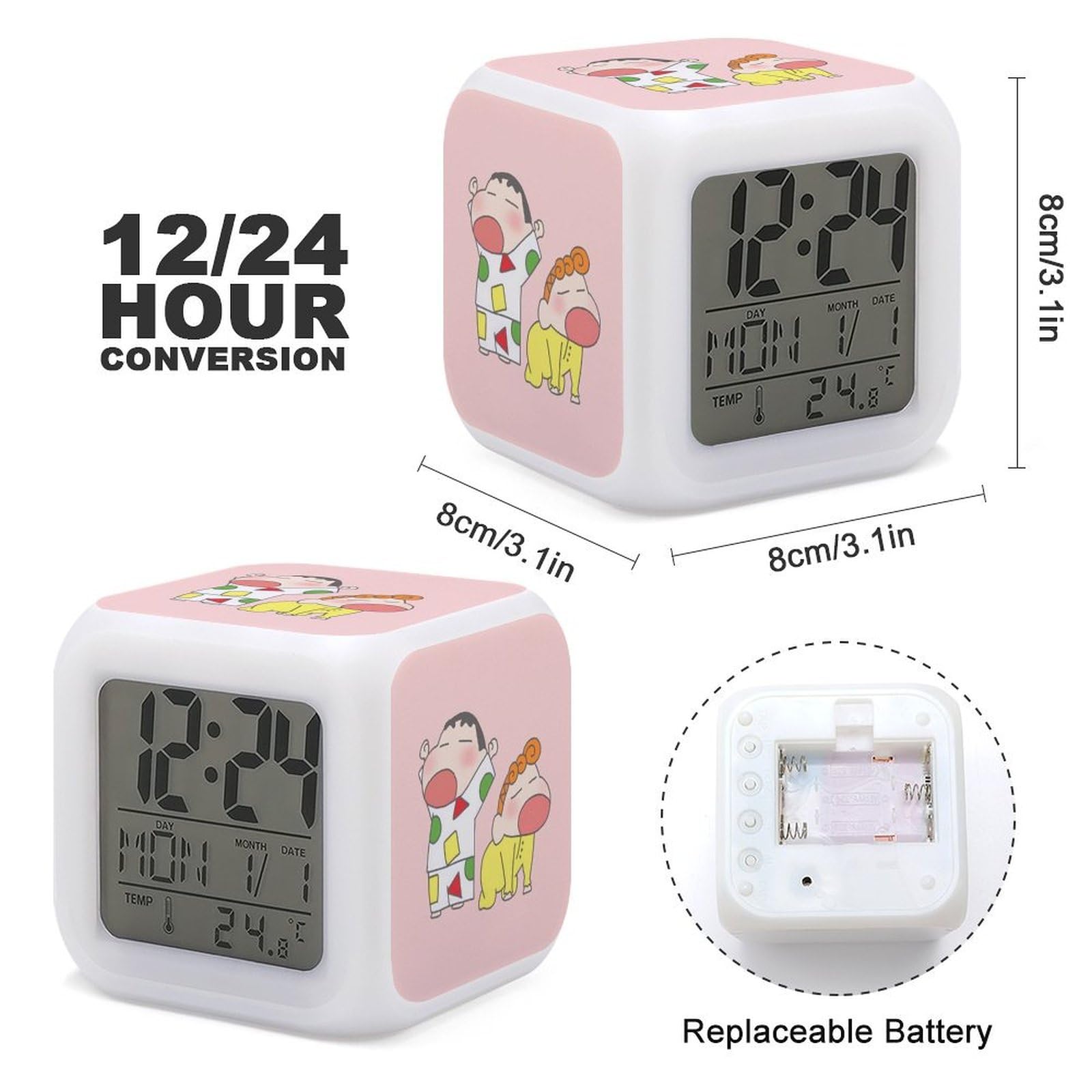 Amazon.co.jp: クレヨンしんちゃん 目覚まし時計 アナログ 大音量