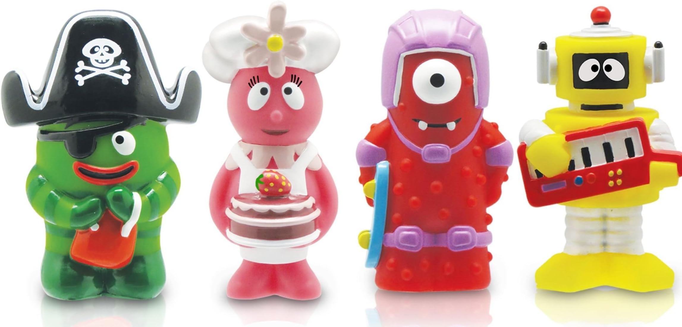 Yo Gabba Gabba Brobee as Pirate, Foofa as Baker, Muno as Skaterboarder & Plex as Guitarist Figure Bundle by Yo Gabba Gabba