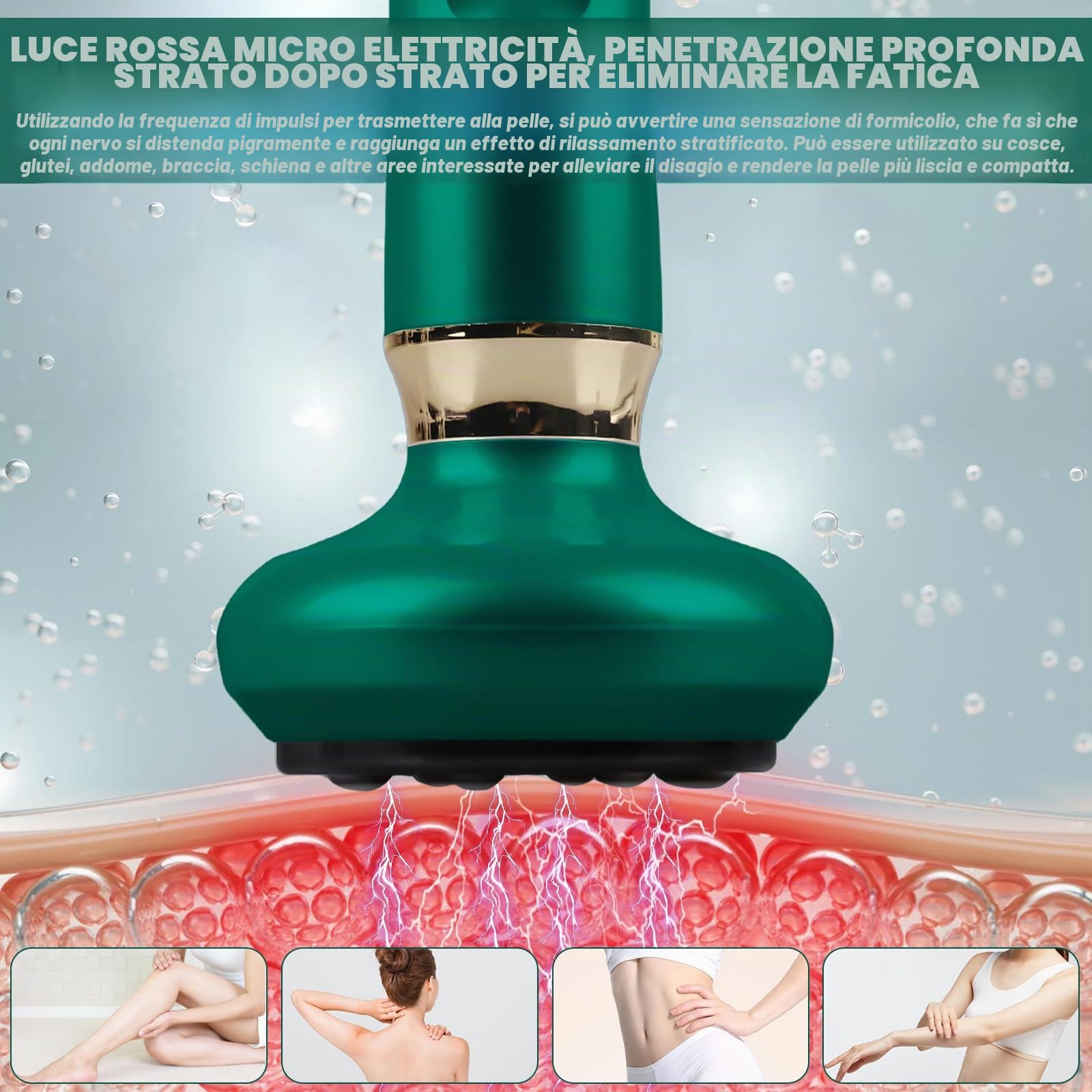 Massaggiatore per cellulite, massaggiatore elettrico anti-cellulite, massaggiatore per le mani, regolabile a 12 marce, massaggiatore a coppetta contro la cellulite per schiena, vita, addome, braccia