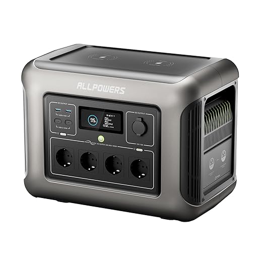 ALLPOWERS Tragbare Powerstation 606Wh 164000mAh, 700W Hochleistungsbatterie Solargenerator, Batterie Mobiler Stromspeicher für Draussen Garten Party Reise Camping Wohnmobil Notfall Power Station