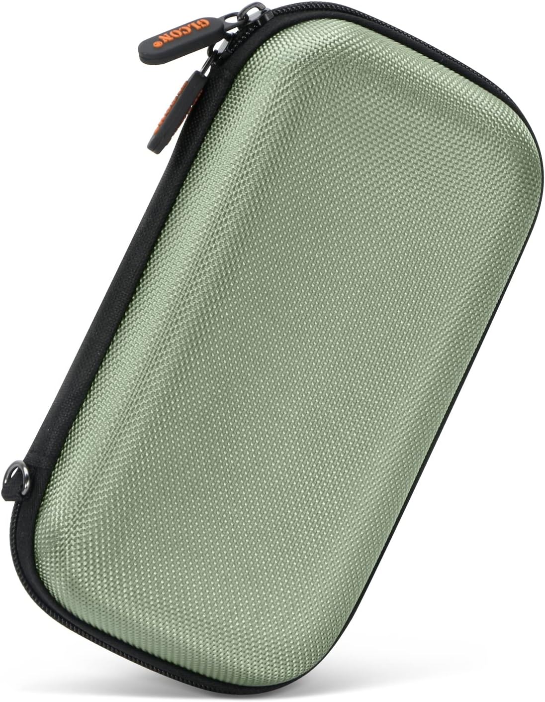GLCONHard Protective Carrying Case - Portable Electronic Accessories Cable Organizer Power Bank Pouch - Impact Resistant Smooth Coating Zipper Bag for Cash, Check, Card, Phone, Earbuds - Lake Green
