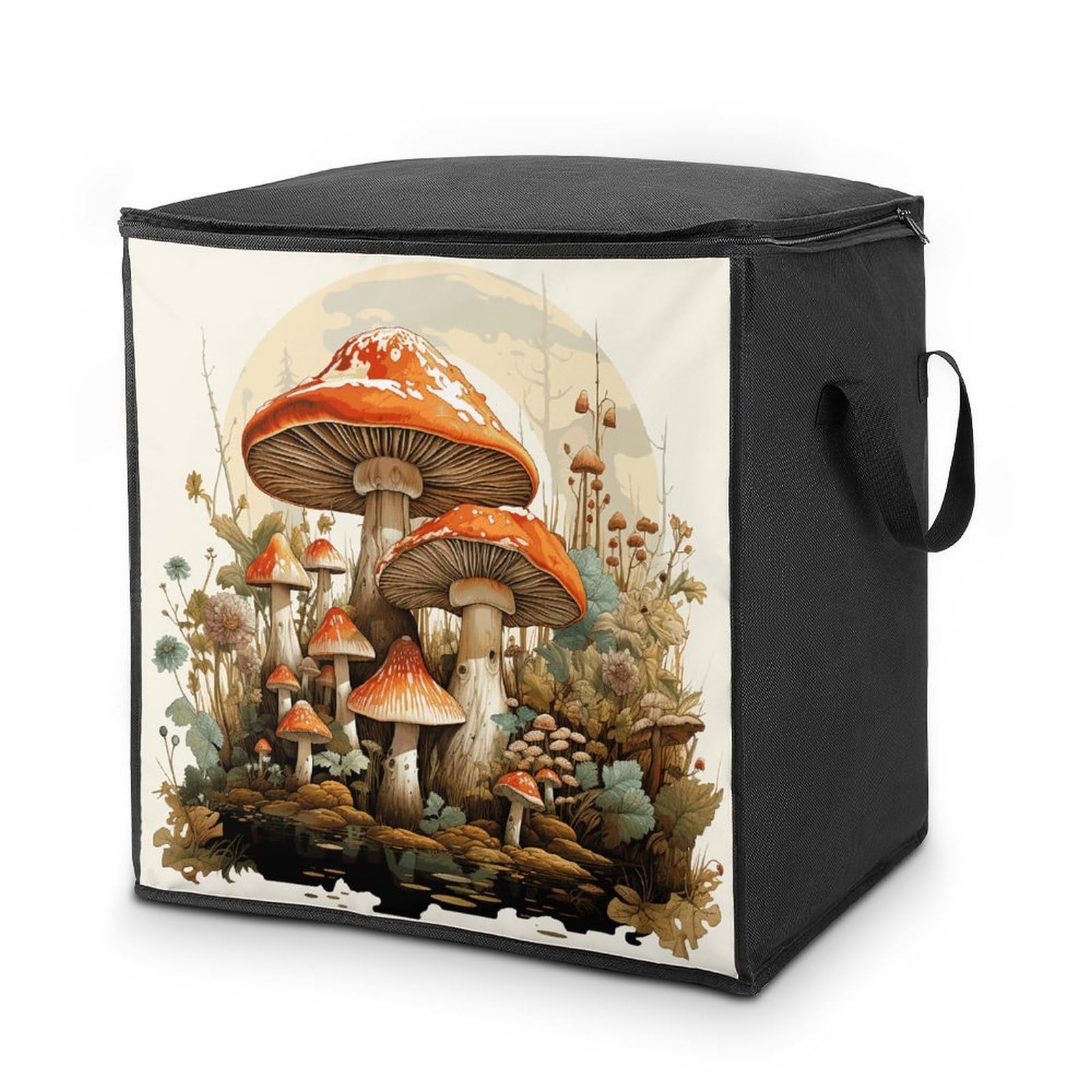 Fekiloot Style Giant Mushroom Storage Bags With Reinforced Handles,Moving Bag With Zipper,Closet Organizers,Compression Packing Cubes