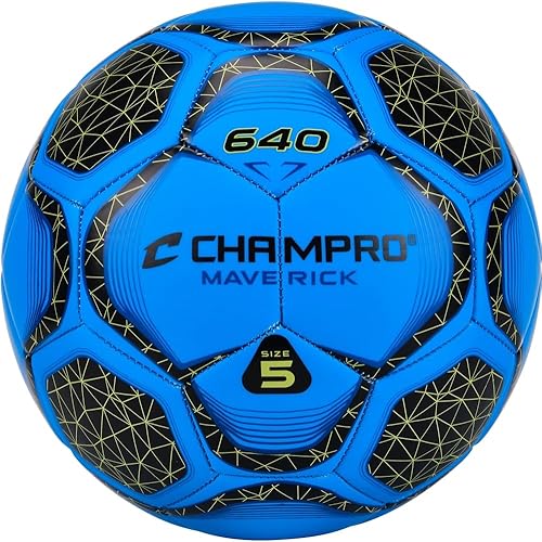 Miniatura 8 de CHAMPRO Balón de fútbol Maverick Negro, oro Vegas,Fire Red,Azul (Optic Blue),naranja (Optic Orange),Amarillo (Optic Yellow),Verde