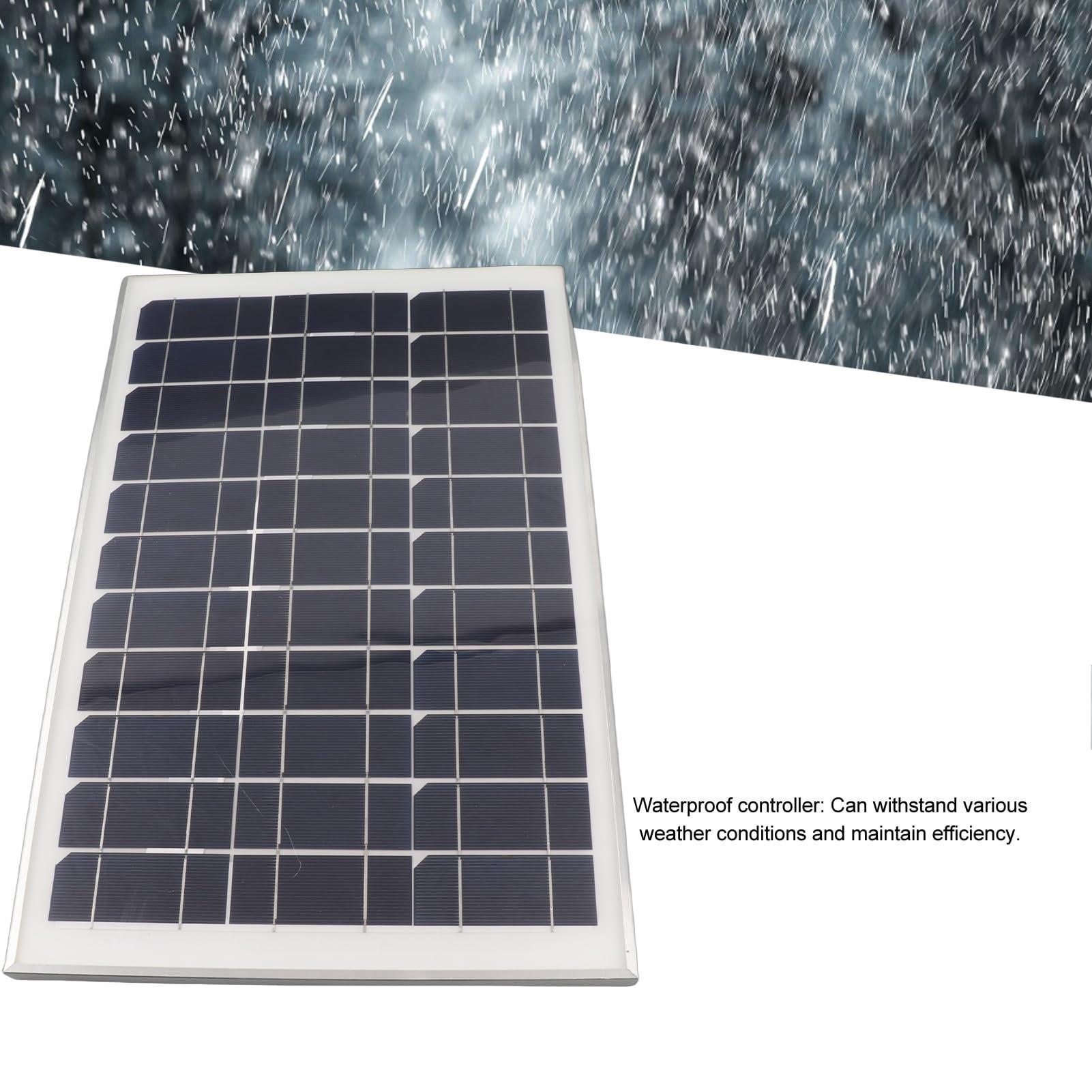 Luocute Panel Solar Monocristalino 100W con Controlador Impermeable 20A, | Solar Module for Car Camping, Boat Battery Charging, 12V 24V System, Portable Design, Outdoor Power