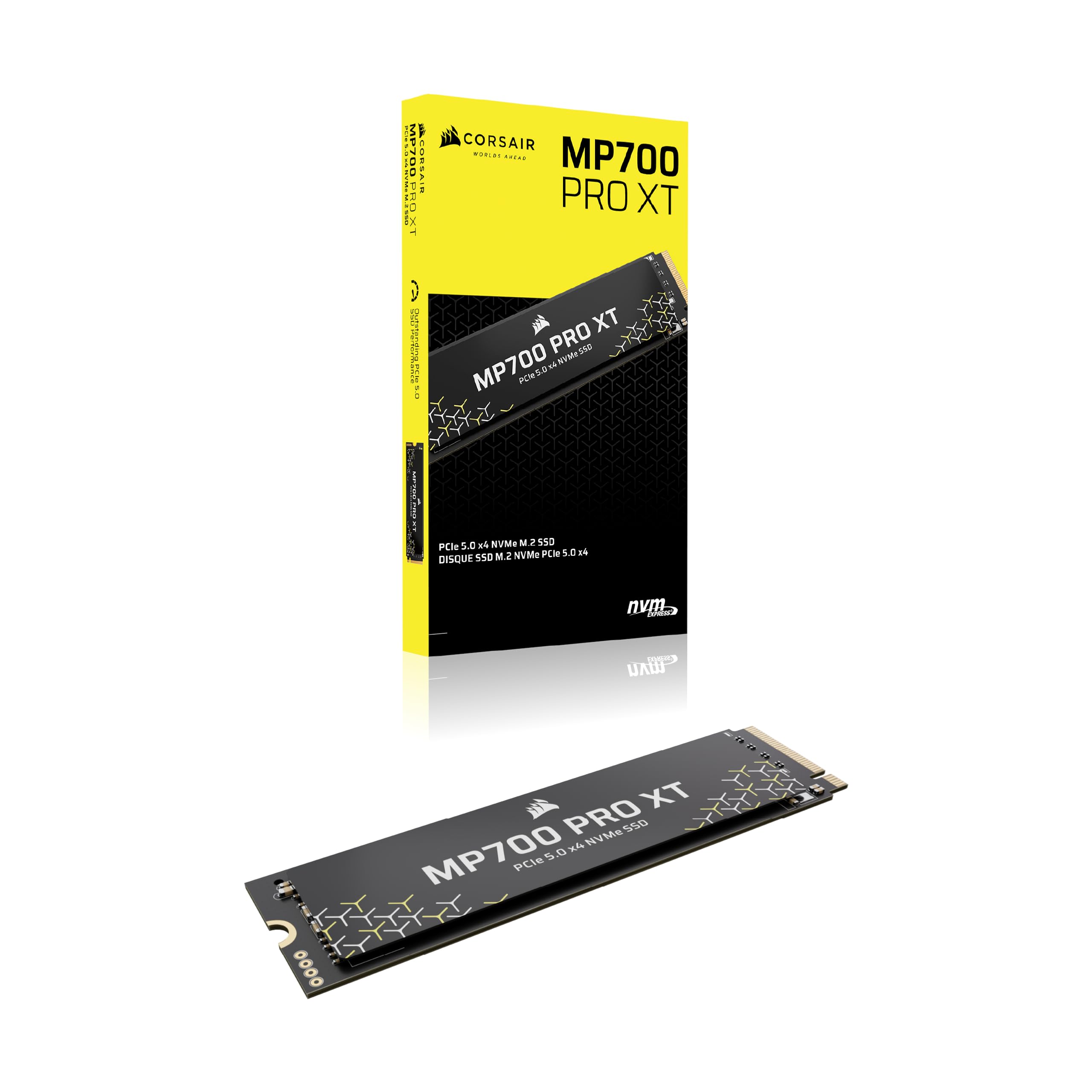 CORSAIR MP700 PRO XT 2TB SSD PCIe 5.0 NVMe M.2 - Fino a 14.900 MB/s, Velocità Gen5, DirectStorage Pronto per PC da Gioco - Nero