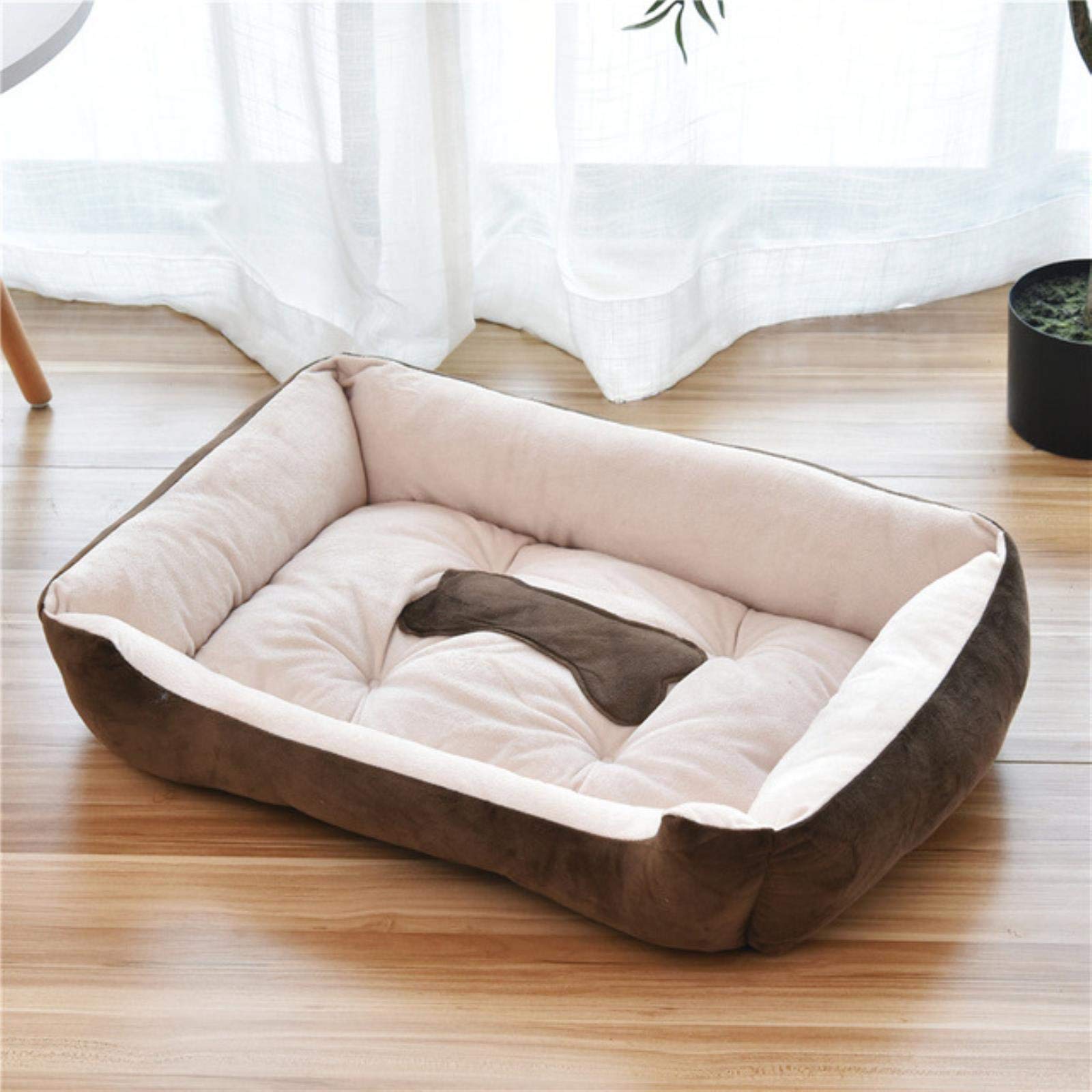 Pet Dog Bed Small, Medium and Large Kennel Dog Mat High Elasticity PP Cotton Filling Cat and Dog Bed
