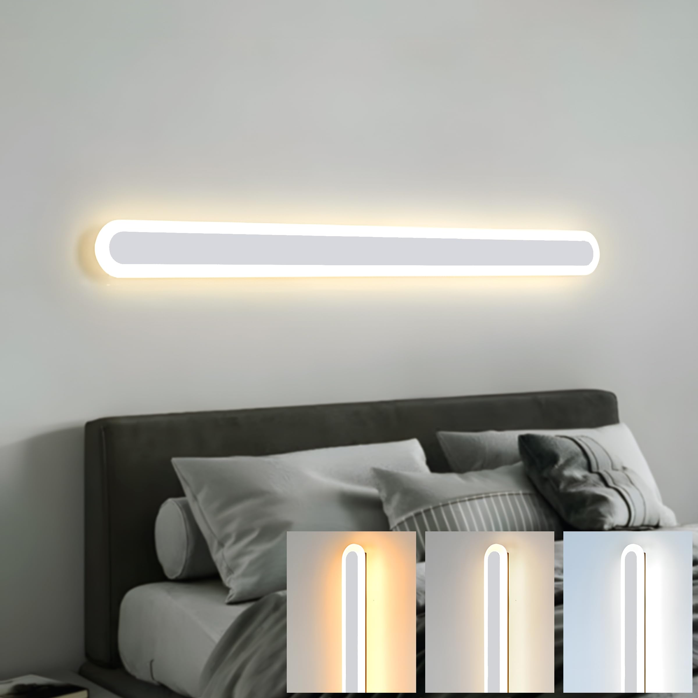 Applique Murale Intérieur/Extérieur Avec Détecteur De Mouvement,LED 24W Moderne Luminaire Murale Mural Etanche Ip65 3000k Blanc Chaudappliques Murales Avec Angle De Faisceau Rglablenoir 63997131