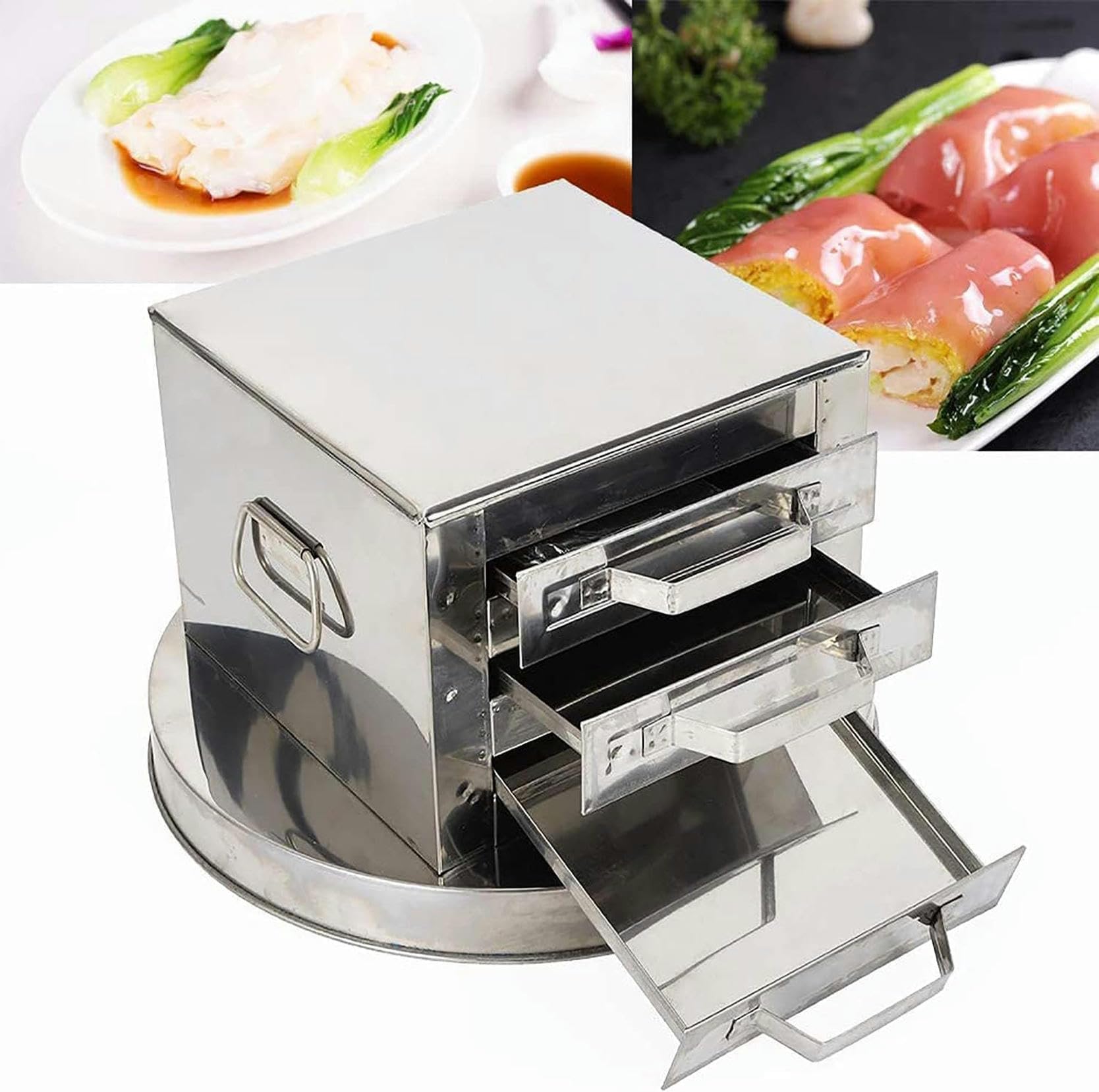 Cassetto per la Cottura a Vapore del Riso in Acciaio Inossidabile a 3 Strati, Macchina per Il Riso, Latte, Forno, Ricette, Utensili da Cucina~/