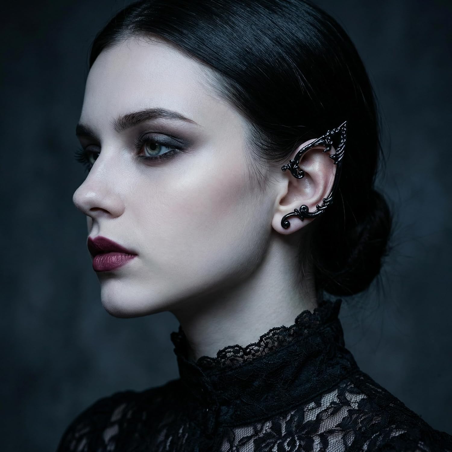 Elf Ear Cuffs for Women - Butterfly Fairy Ears, Gothic Punk Ear Wrap Earrings, Celestial Butterfly Ear Cuffs for Halloween Cosplay and Party, Wing Shape Jewelry Accessory