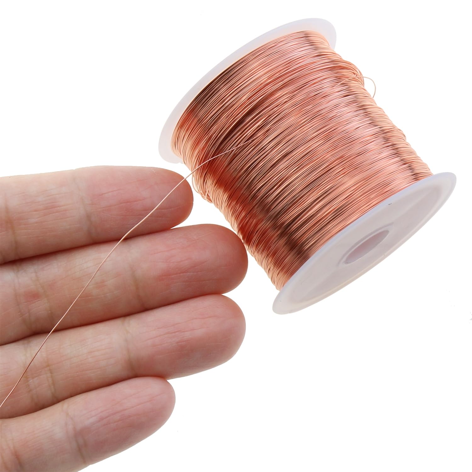 28 Gauge Bare Copper Wire 328FT/0.3mm Pure Copper Jewellery Beading Wire Soft Metal Plant Stem Tie for Jewellery Crafts