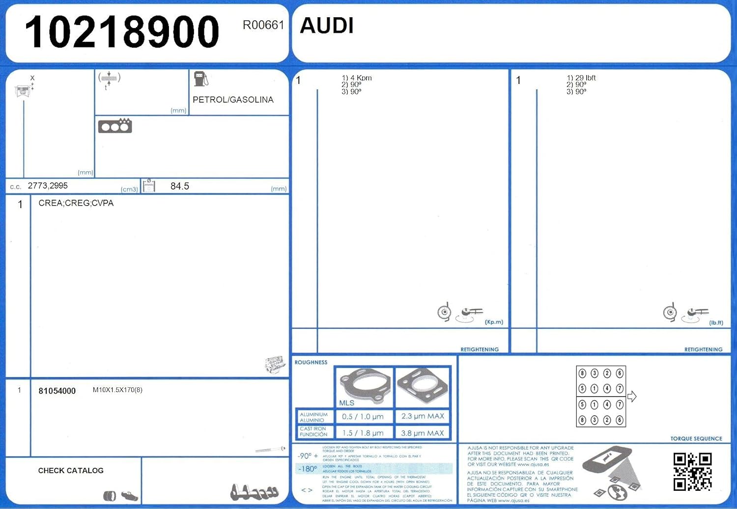 Fit 10218900 Head Gasket