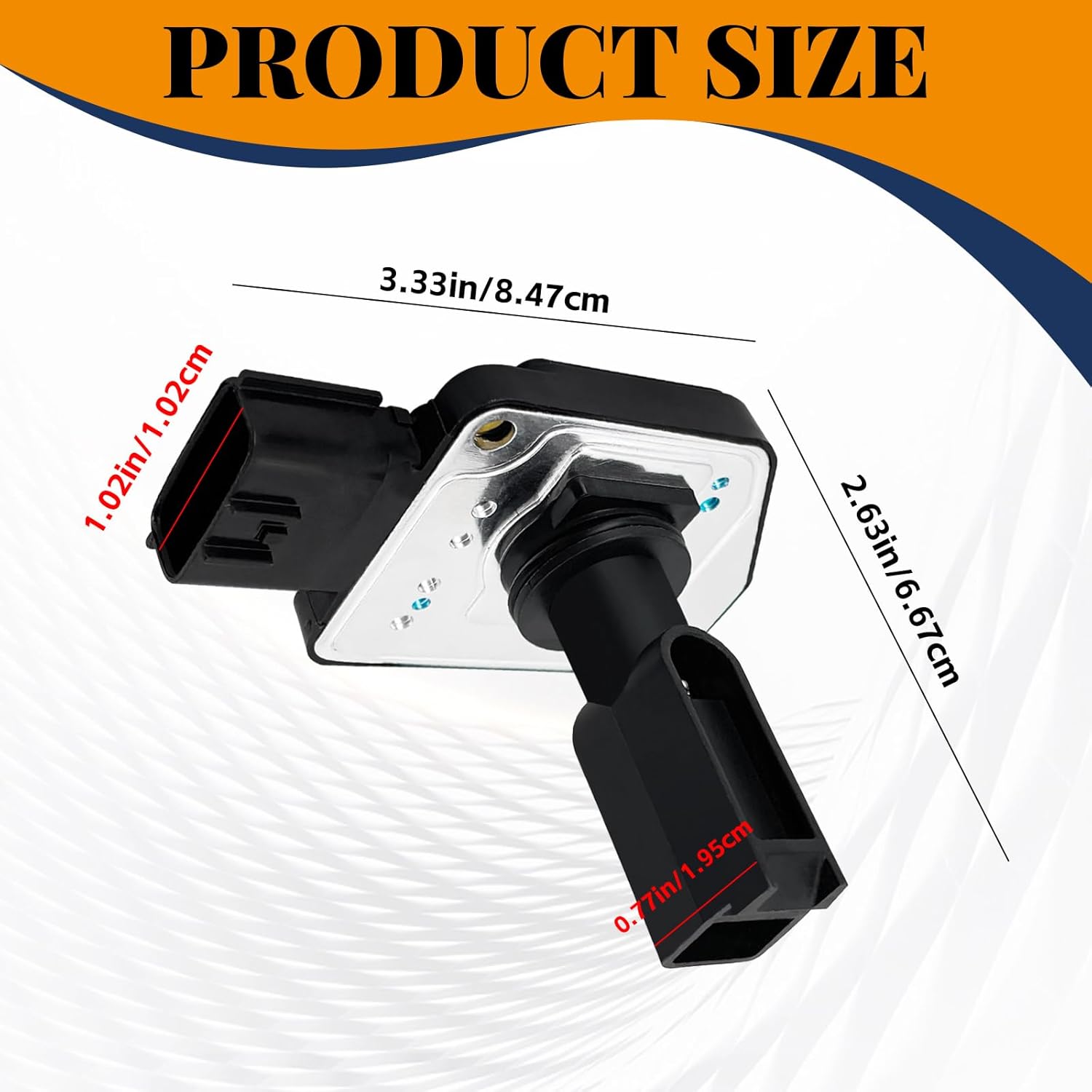 Mass Air Flow Sensor MAF Sensor 22680-5J000 22680-7B001Compatible with 1998-2004 Nisan Frontier Pathfinder Quest Xterra 1998-2000 Infiniti QX4 199-2002 Mercury Villager 2001-2004 F0rd Mustang