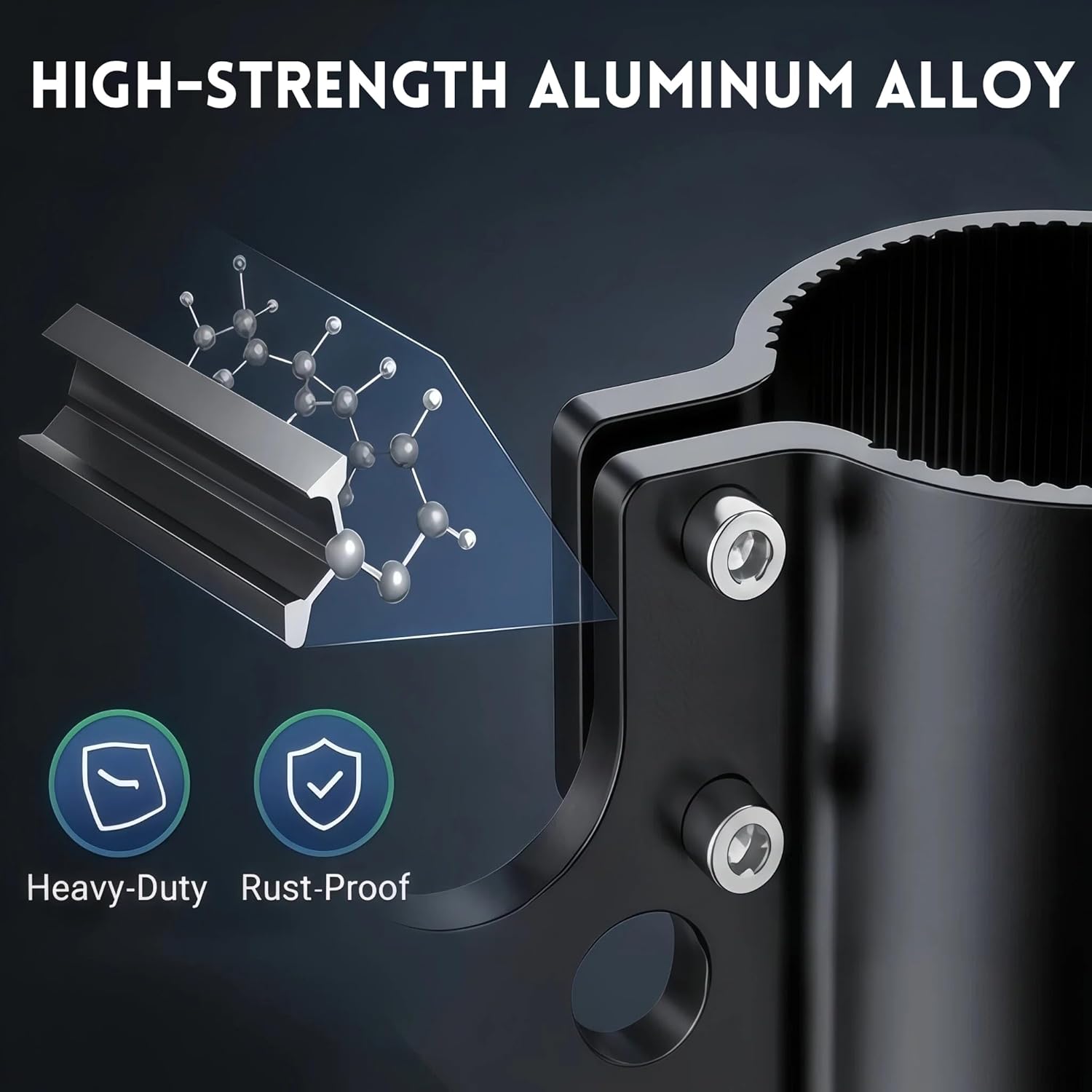 2026 NEW Aluminum Trailer Chain Holder, Heavy Duty Towing Chain Organizer with 7-Way RV Plug Holder Cover,Camper Trailer Towing Accessories-2PCS Set