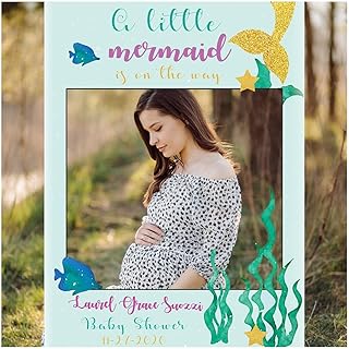 Custom Mermaid Tail with Fishes Party Photo Booth Prop Frame - Sizes 36x24, 48x36; Mermaid Photo Booth Prop, Pool Party, Photo Booth Frame, Under the Sea Props, Mermaid Photo Booth, Event Photo Booth