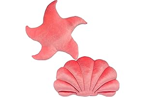 Cute Sea Princess Seashell Decorative Pillow