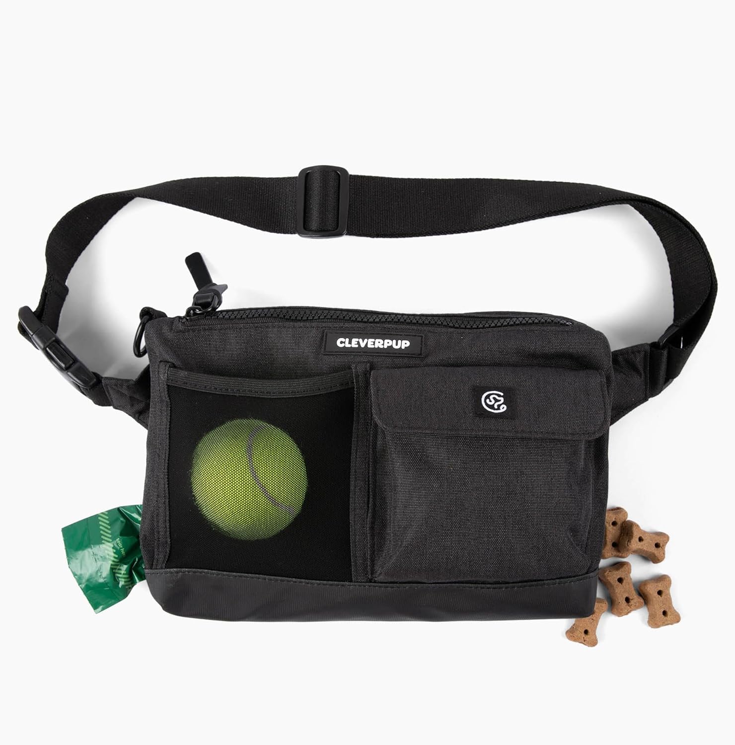 Hands-Free Dog Walk Sling Bag: Treat Pouch, Poop Holder & Phone Pocket Hands-Free Dog Walk Sling Bag: Treat Pouch, Poop Holder & Phone Pocket