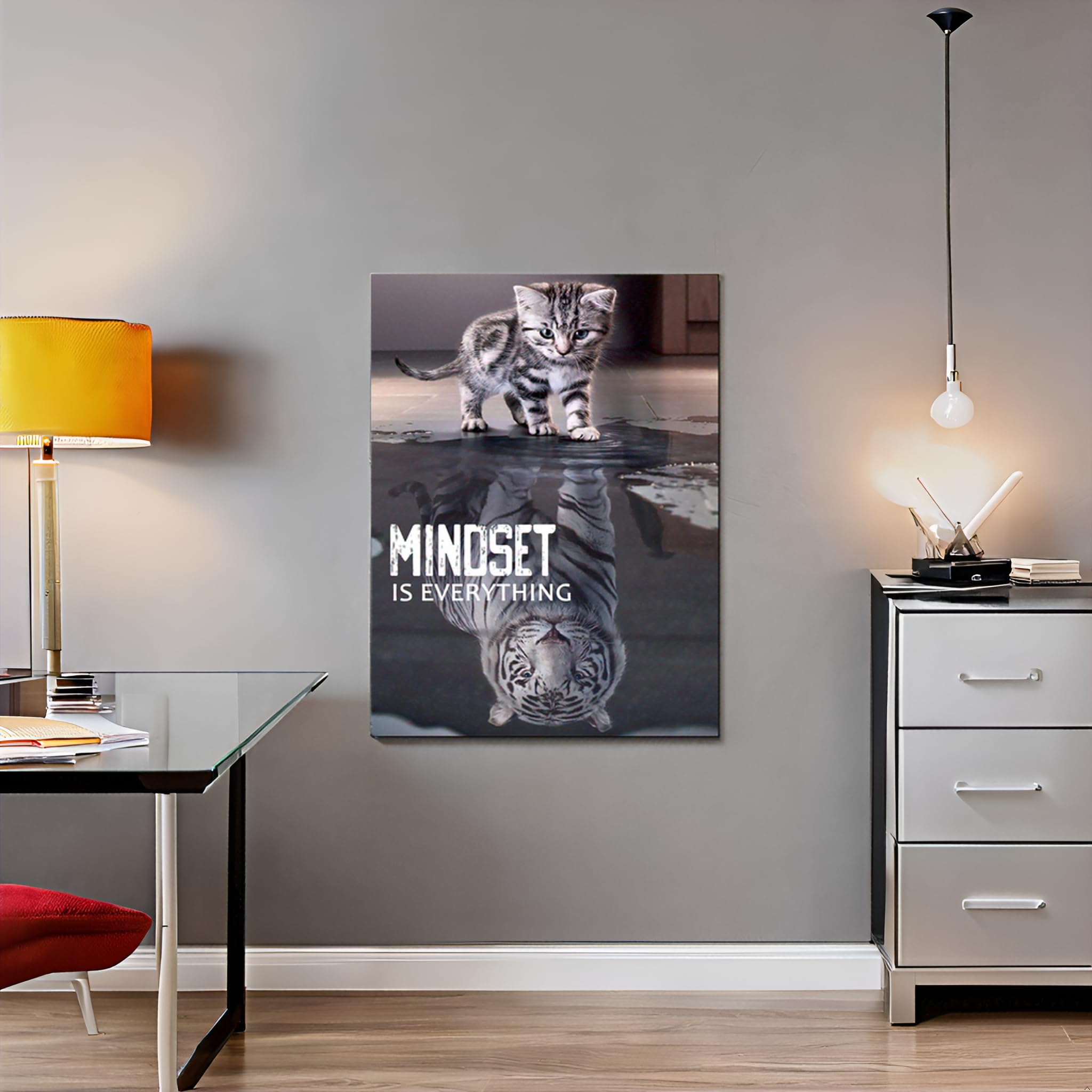 Mindset Is Everything, stampa artistica da parete motivazionale per