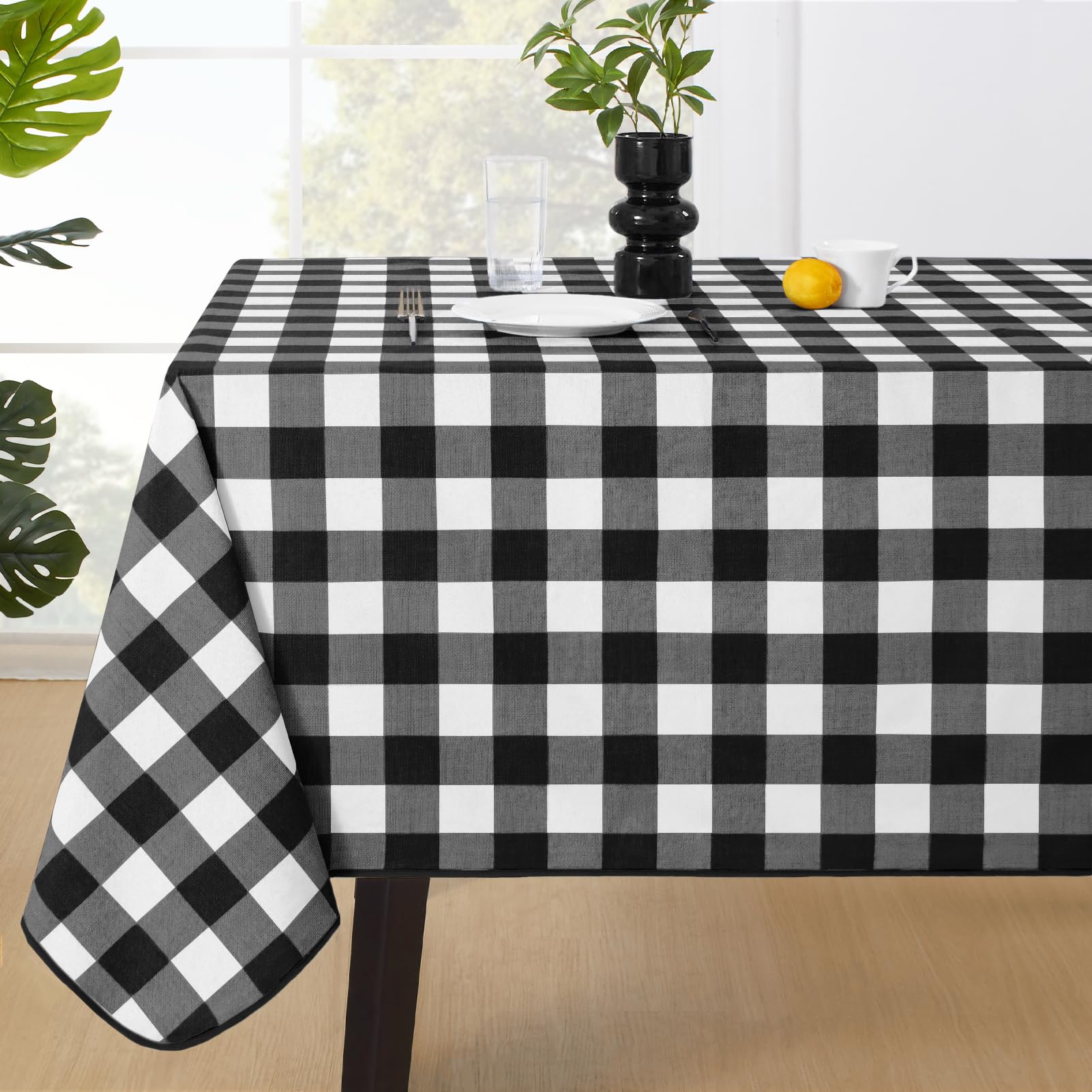 Nappe rectangulaire en vinyle noire 137x304 cm MOSAYT