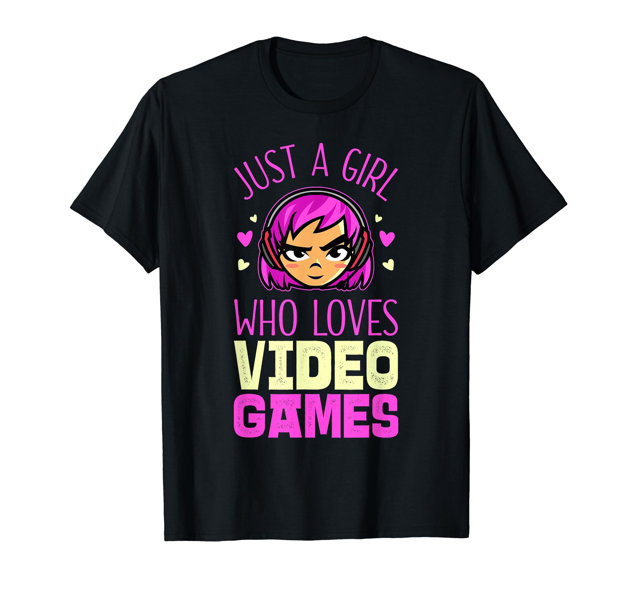 Just A Girl Who Loves Video Games Gamer TShirts Women Girls T-Shirt
