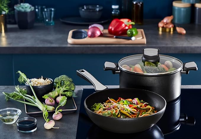 Tefal Unlimited On Wok 28 cm Antiadherente Acero Inducción Negro miniatura 10