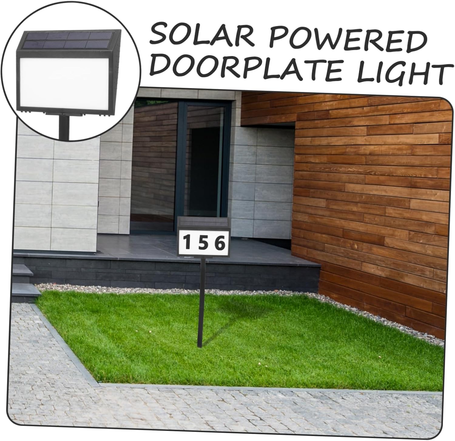 1Set Solar Powered Number Sign Durable Address Plaque with High Brightness Illumination Easy Installation for Outdoor Use Light Up House Numbers for Night